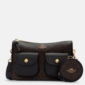 Coach Pennie Crossbody With Coin Case In Signature Canvas